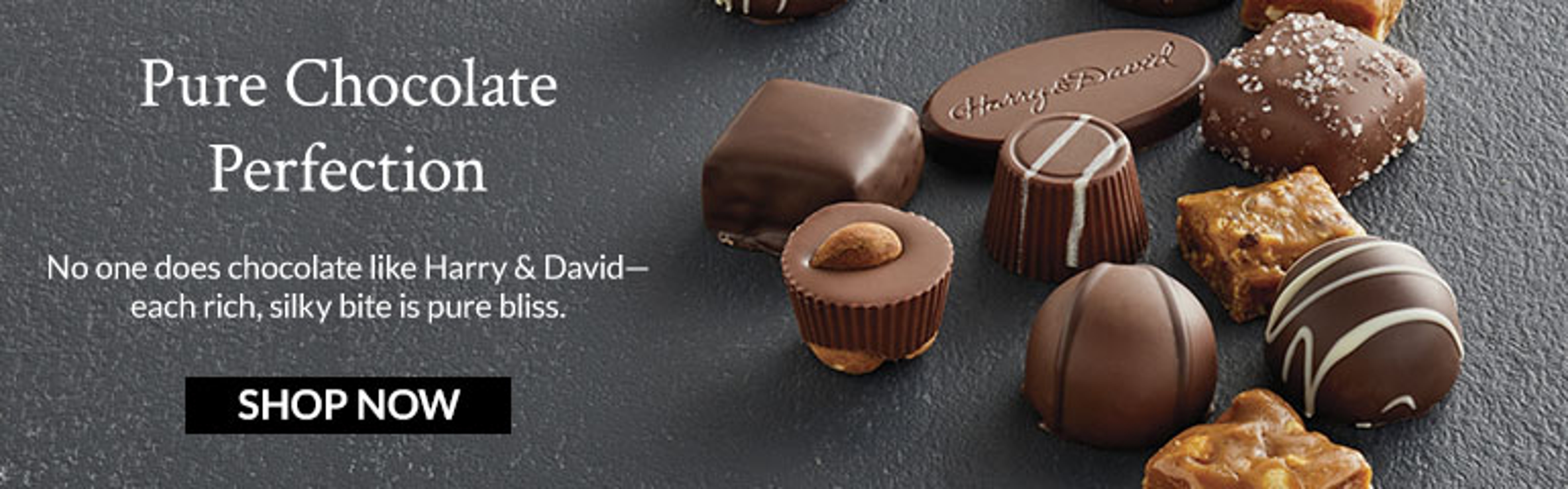 chocolate truffle milkshake Harry & David chocolate ad